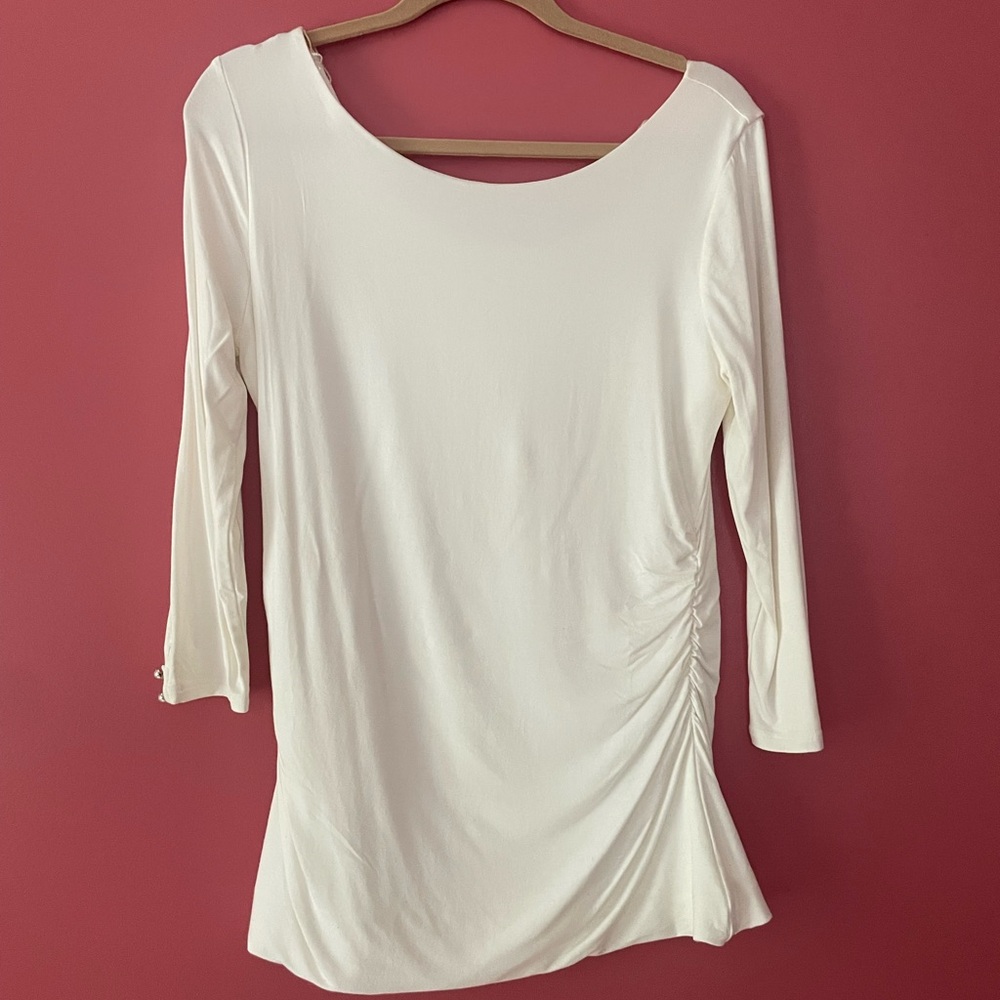 Elegant Cream Women's Top